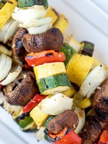 Close up of Grilled Vegetable Kabob