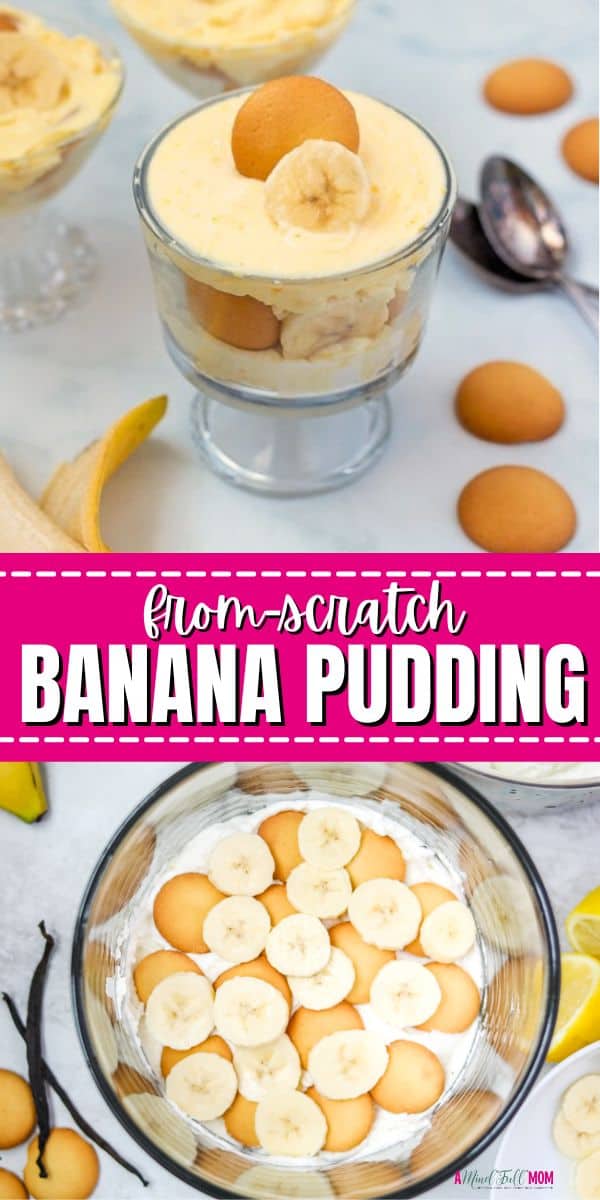This is the best recipe for Homemade Banana Pudding! Made with from-scratch vanilla pudding, sweet bananas, and vanilla wafers, this Banana Pudding from scratch is rich, creamy, and surprisingly easy to make.