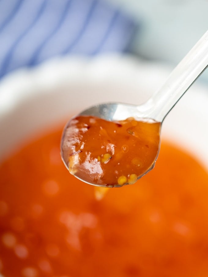 Spoonful of Sweet Chili Sauce. 