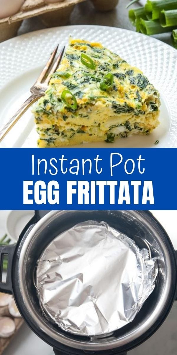Made with cheese and spinach, this simple Instant Pot Frittata makes for a quick delicious breakfast! This Frittata only takes minutes of hands-on work and bakes up super tender and fluffy thanks to the moist heat from the Instant Pot. This recipe makes the PERFECT fast breakfast recipe. Perfect for busy weekdays! Feel free to mix and match fillings as well.