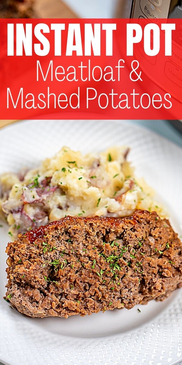 Instant Pot Meatloaf and Mashed Potatoes is a delicious all-in-one family meal. Pressure cooked together at once, the result is a classic, moist meatloaf and creamy, flavorful smashed red potatoes. This Instant Pot Meatloaf recipe delivers a comforting meal that is surprisingly easy to make and incredibly flavorful. The moist heat of the Instant Pot keeps this meatloaf extremely tender and juicy, and it cooks up in a fraction of the time it would take to prepare in the oven.