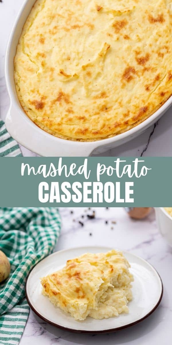 Creamy, fluffy, and full of flavor, this Mashed Potato Casserole is the perfect way to prepare mashed potatoes for a gathering.