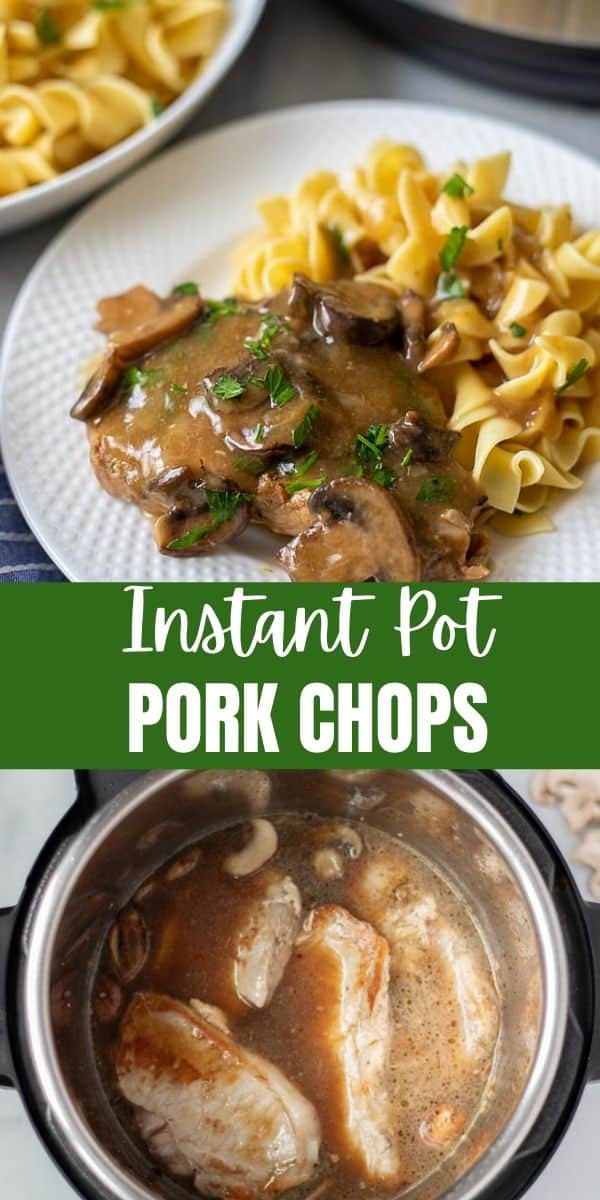 Instant Pot Pork Chops with Gravy is an easy recipe that makes perfectly tender and juicy pork chops smothered in a rich homemade mushroom gravy. Made in less than 30 minutes from start to finish, Instant Pot Pork Chops are a simple, wholesome, delicious family meal. 