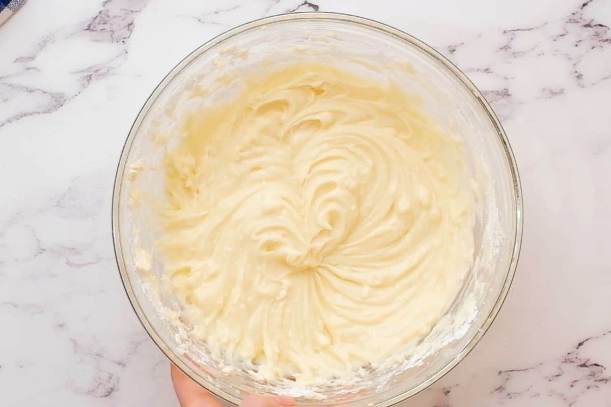 Cream Cheese Filling in Mixing Bowl.