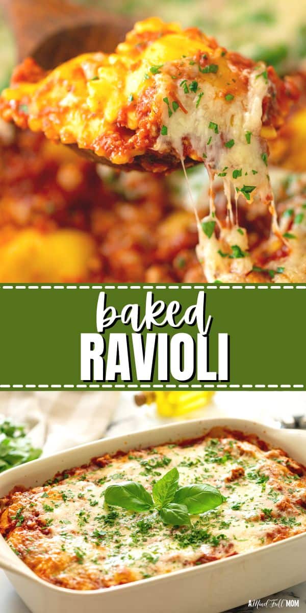 Baked Ravioli delivers the flavors of lasagna without the work! This simple recipe for Ravioli Lasagna is made with a hearty meat sauce, cheese ravioli, and mozzarella cheese to create a cozy, hearty pasta dinner with minimal effort. Use fresh or frozen ravioli to whip up this casserole in no time!
