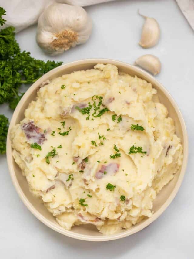 Easy Mashed Red Potatoes With Garlic