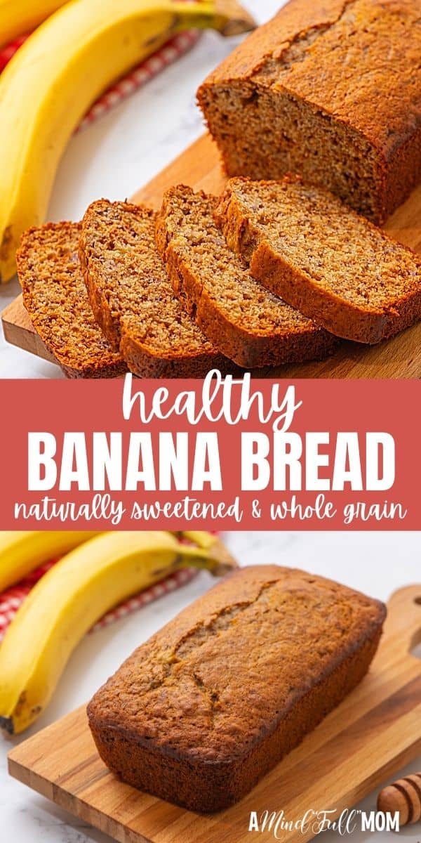 The best recipe for whole wheat, naturally sweetened banana bread ever. 