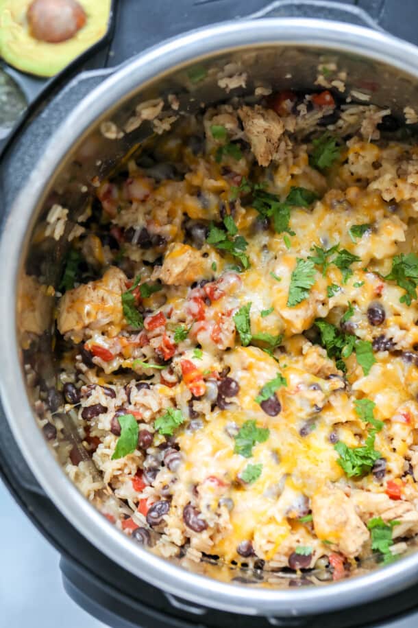 Quick & Easy Instant Pot Burrito Bowls with Chicken