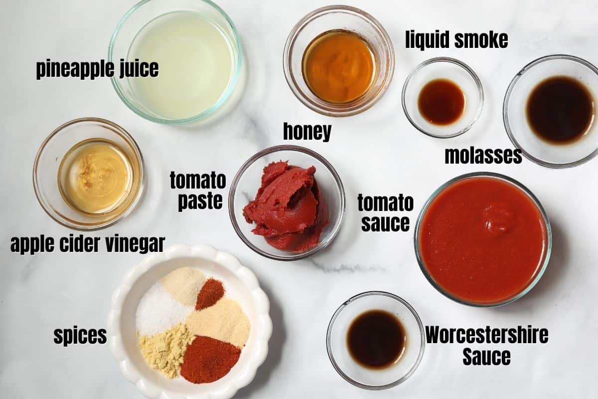 Ingredients for BBQ sauce