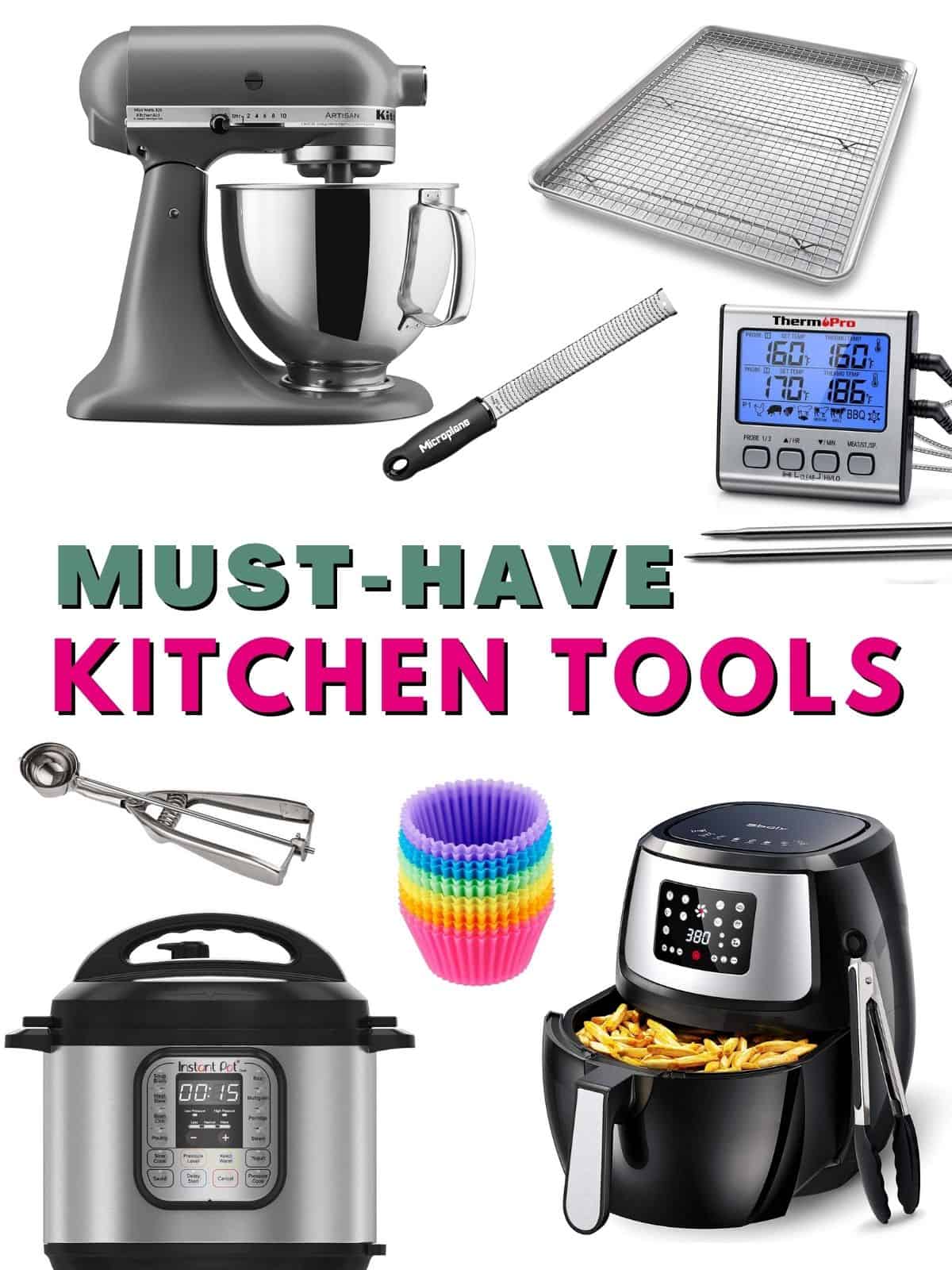 This is the ultimate guide to all my favorite kitchen essentials. From countertop appliances to tools, to pots and pans, these are my favorite kitchen products!