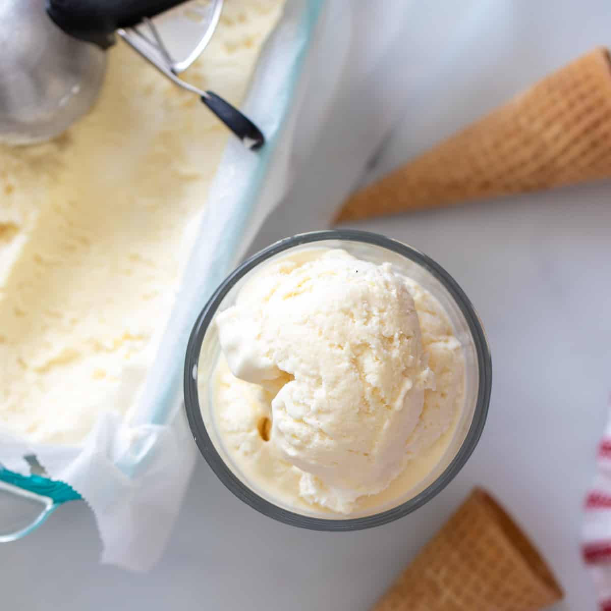 Homemade Vanilla Ice Cream (No Machine) - Passion For Baking