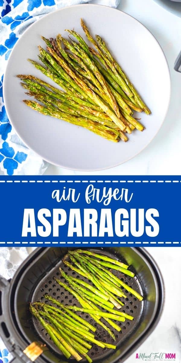 Air Fryer Asparagus is crispy on the outside, tender on the inside, low in fat, and ready in just 10 minutes! It is one of the easiest, tastiest ways to enjoy asparagus. It is one of the easiest, tastiest ways to enjoy asparagus.