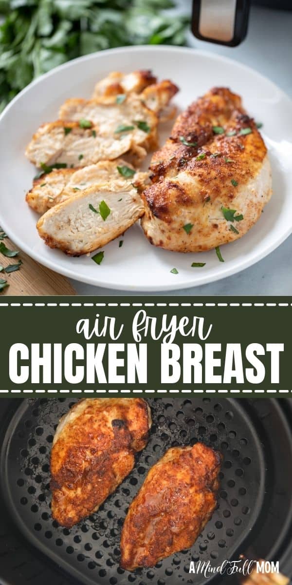 This recipe for Air Fryer Chicken Breasts results in juicy, flavorful, tender chicken in less than 20 minutes. Air Fryer Chicken Breast is one of the fastest and most flavorful ways to prepare chicken, making it perfect for a quick dinner or a simple recipe to use for meal prep. 