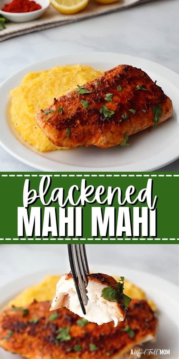 Blackened Mahi Mahi is an easy and flavorful way to enjoy a simple seafood dinner. Made with homemade cajun seasoning and quickly pan-seared, you can have this blackened fish on your table in less than 15 minutes.