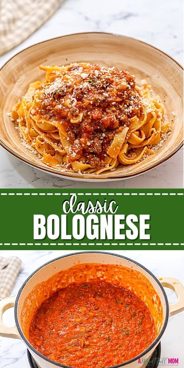 Bolognese Sauce is a luscious, hearty Italian meat sauce made with ground beef, Italian sausage, pancetta, wine, and tomatoes. Served with pasta, this rich sauce makes the most satisfying pasta dinner.