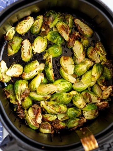 Crispy Brussels Sprouts in air fryer.