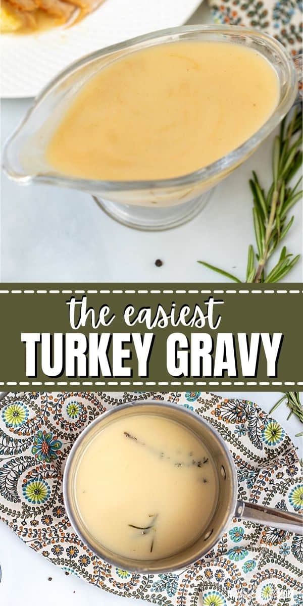 This is the easiest recipe for Turkey Gravy! Made with or without drippings and no giblets needed, this recipe for turkey gravy comes together quickly but is packed with flavor! It is a must-make any time you serve turkey!