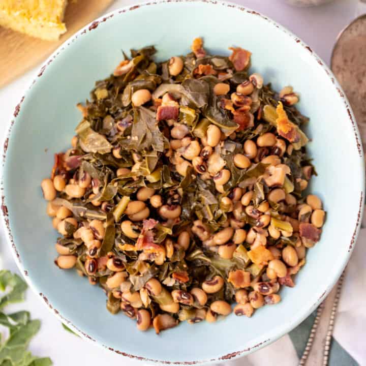Instant Pot Black-Eyed Peas with Greens | A Mind 