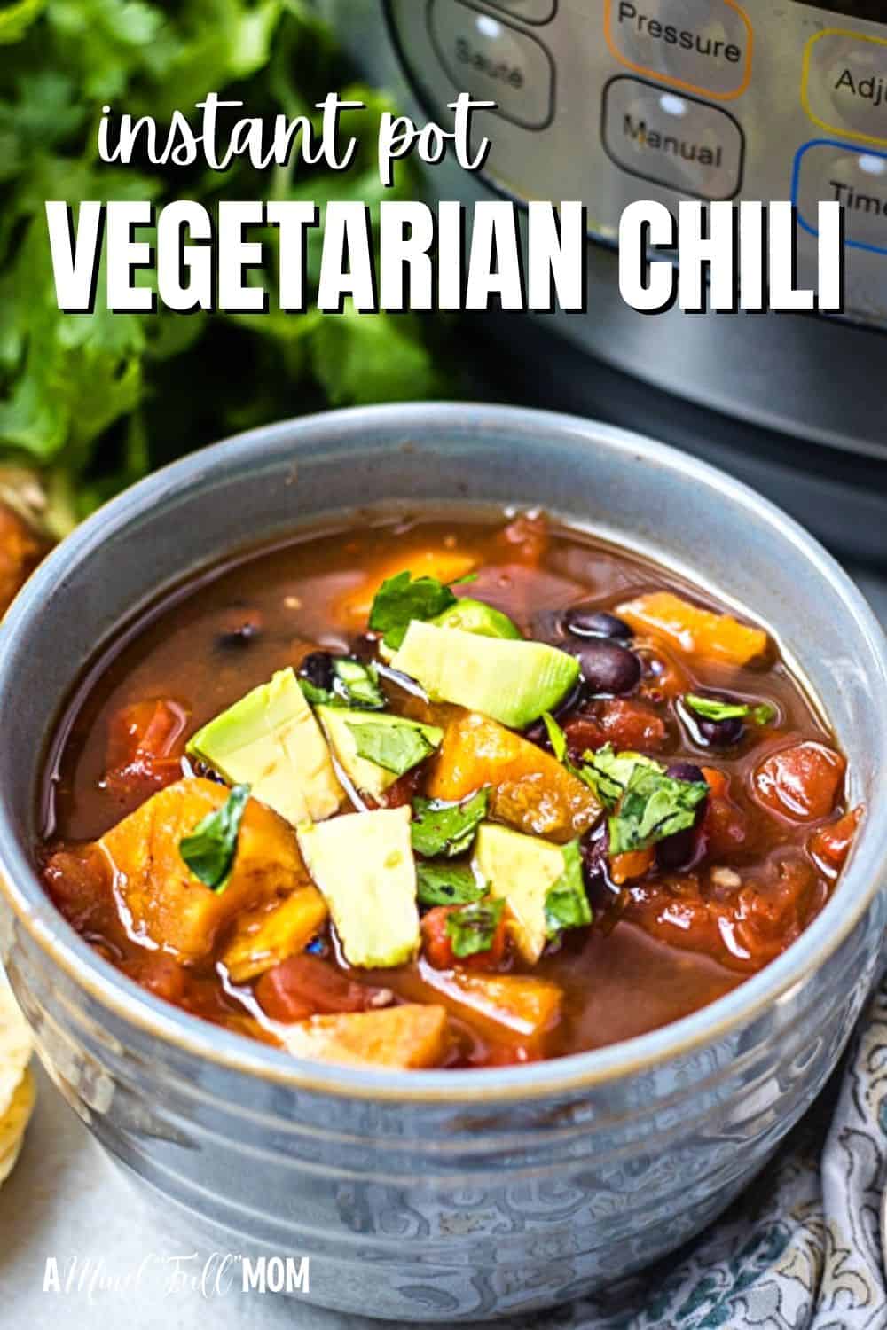 Instant Pot Vegetarian Chili is a hearty recipe for a vegan-friendly chili that is packed with sweet potatoes, beans, and flavor. And thanks to the Instant Pot, it can be on your table in under an hour!