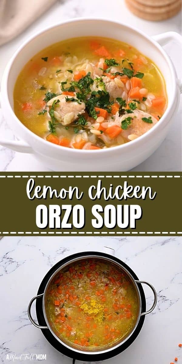 Ready in less than 30 minutes, Chicken Orzo Soup is a light soup filled with tender chicken and orzo in a deliciously bright lemony broth. It is a healthy soup recipe that is perfect for any night of the week!