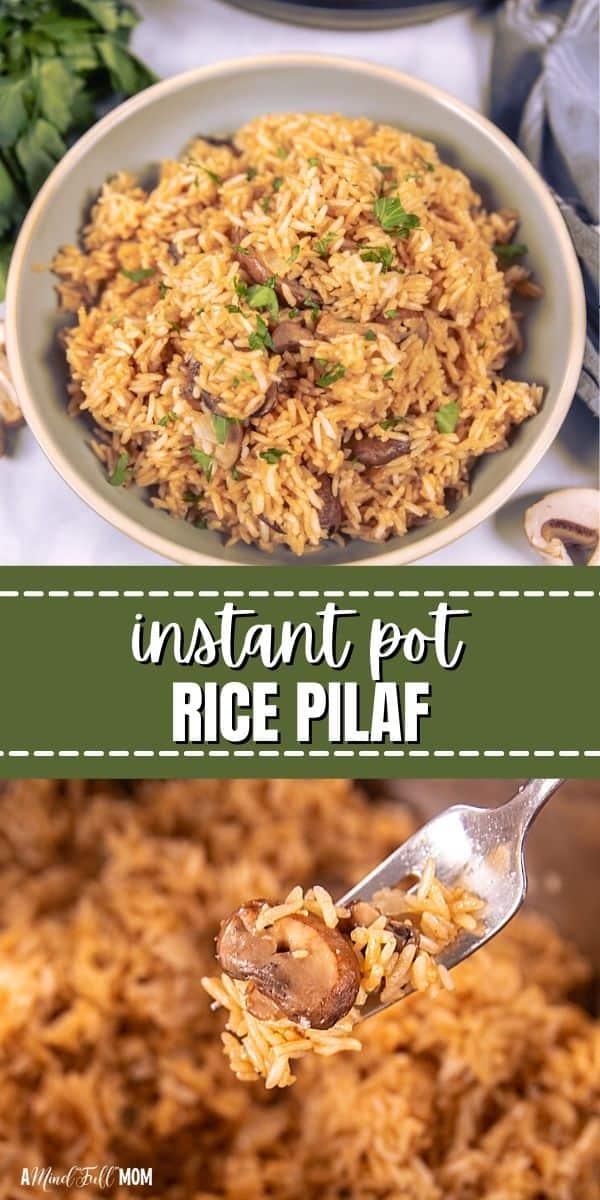 Instant Pot Rice Pilaf is a fast and flavorful side dish made with rice, mushrooms, and onions that are cooked to perfection in a richly seasoned broth. This is one side dish your family won't be able to get enough of!
