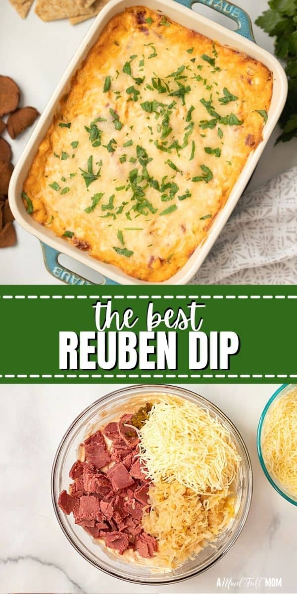 This Reuben Dip features all the flavors of a classic Reuben sandwich, in a creamy, cheesy, delicious dip!  