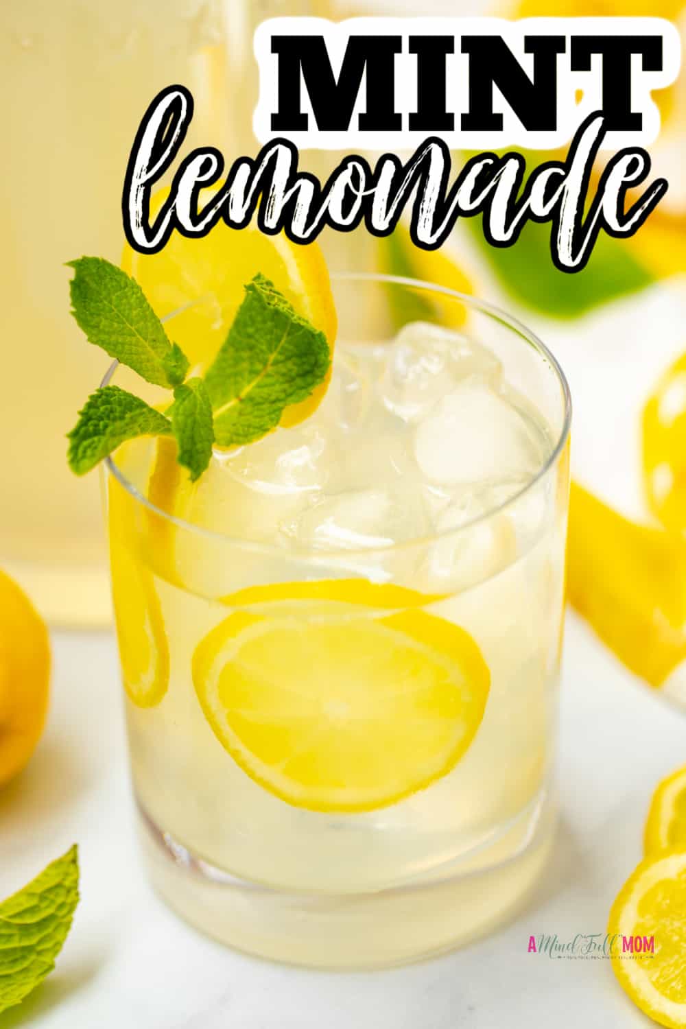 You’ll love this delicious Mint Lemonade Recipe. Made with less sugar than most lemonade recipes, this fresh lemonade is kissed with mint and so refreshing.
