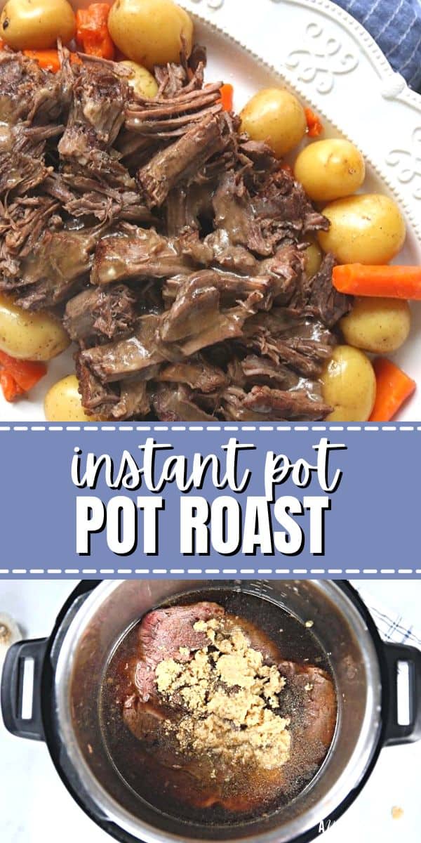 Instant Pot Pot Roast is simply the easiest, tastiest way to prepare pot roast. Made with carrots and potatoes, this tender, flavorful Pot Roast Dinner is a family favorite. With a simple two-step process, there are NO mushy vegetables in sight! Everything cooks up to perfection!