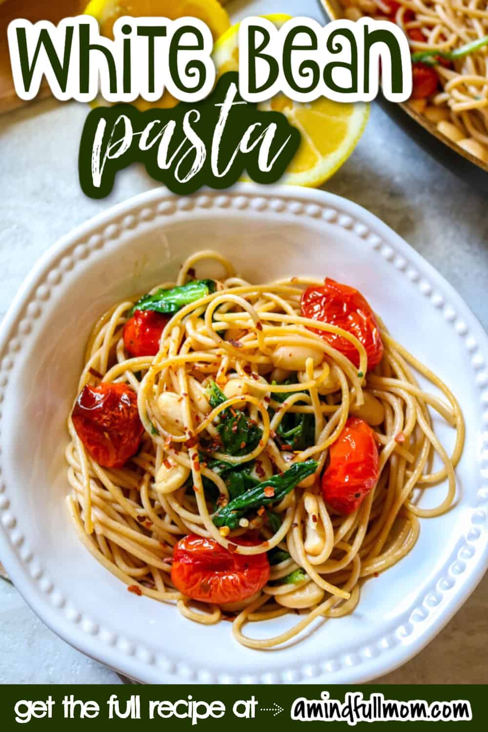 Made with seasoned white beans, blistered tomatoes, and fresh spinach, Tuscan White Bean Pasta is a simple, yet flavorful, pasta recipe that comes together in under 30 minutes.