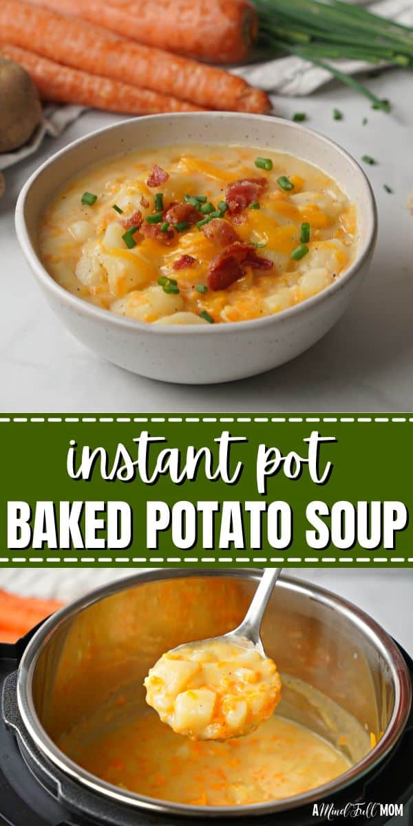 Made with tender potatoes and a rich and creamy broth, this Instant Pot Baked Potato Soup is not only absolutely delicious, but it is incredibly easy to make. It is a cheap, hearty soup that will deliver a comforting family meal any night of the week. 