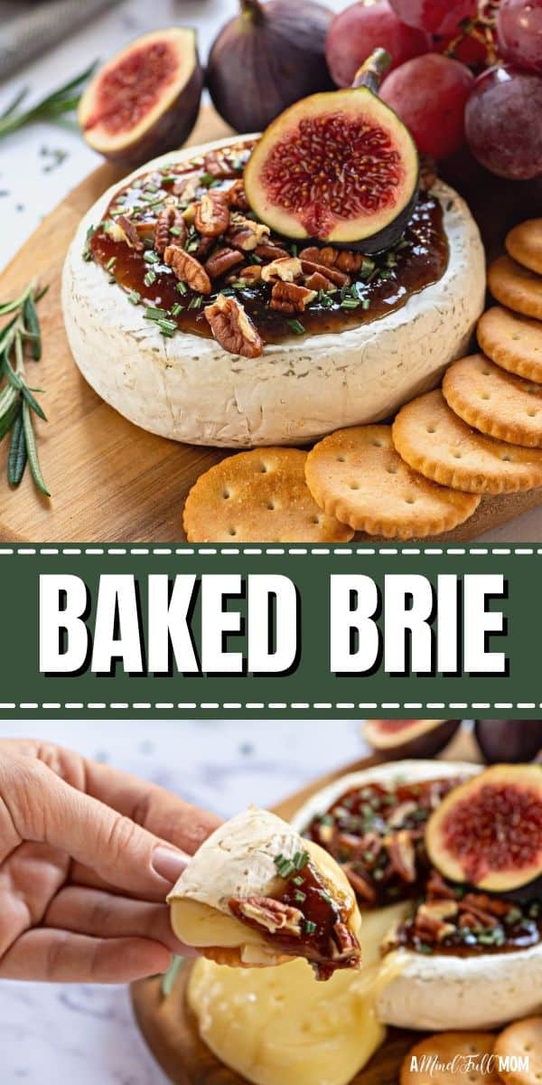 Baked Brie is one of the simplest appetizer recipes, yet it is always a crowd-pleaser! As the brie cheese bakes, the center becomes soft and creates a luscious, rich, melty cheese dip perfect for serving with crackers, fruit, and bread.