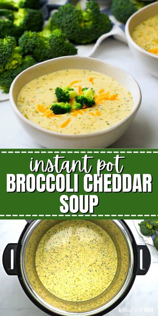 Instant Pot Broccoli Cheddar Soup is a quick and easy soup recipe featuring perfectly cooked broccoli in an irresistibly rich, thick broth that is loaded with cheese. This Copycat Panera Broccoli Cheddar Soup is ready in less than 30 minutes and is sure to be a family favorite dinner recipe. 