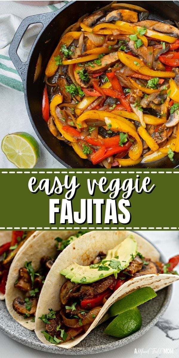 You only need a few ingredients and less than 30 minutes to make these delicious Veggie Fajitas. This recipe for Veggie Fajitas is light and flavorful, and this healthy meal satisfies both vegetarians and meat-eaters alike!