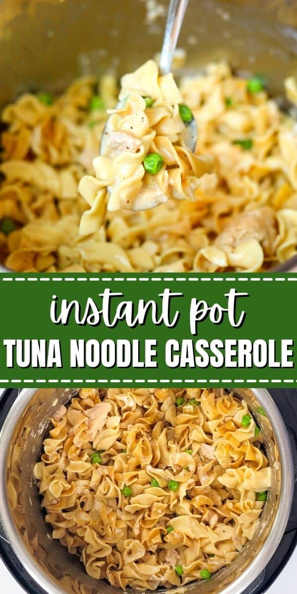 This recipe for Instant Pot Tuna Noodle Casserole is an easy, dump-and-cook recipe featuring tender egg noodles, peas, and tuna in a homemade creamy sauce.  This is one of the easiest one-pot Instant Pot recipes you will ever make, yet the results are perfection and this Tuna Noodle Casserole comes together in under 30 minutes. 