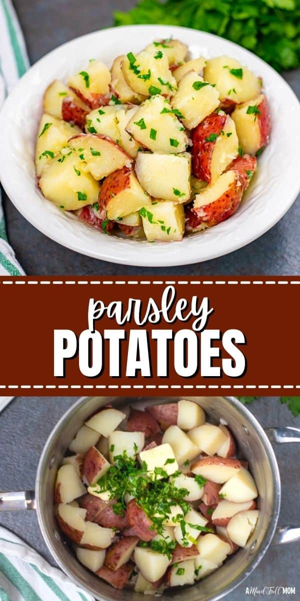 Parsley Potatoes, made with buttered red potatoes and fresh parsley, are an easy, comforting, picky-eater-approved side dish.  This recipe for red potatoes makes a perfect side dish for your family meals. 