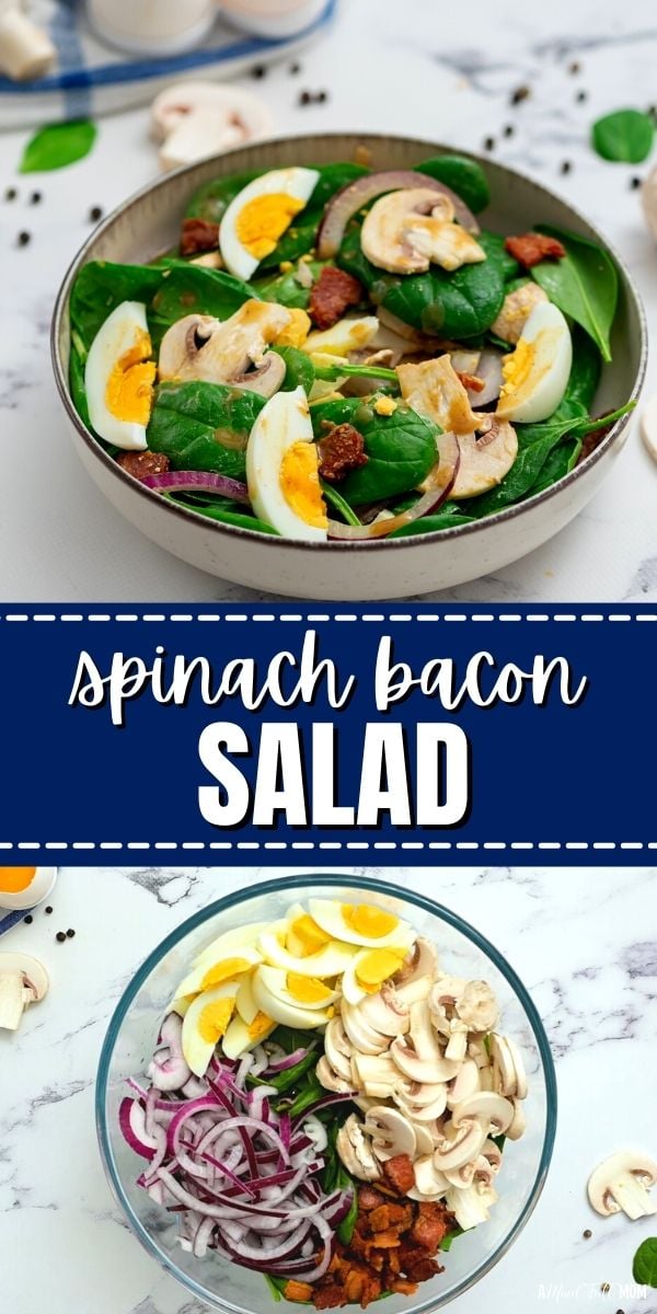 Made with tender spinach, hard-boiled eggs, crispy bacon, and a warm bacon dressing, this Spinach Bacon Salad is an easy, yet impressive salad recipe. This salad comes together for less than 15 minutes of hands-on prep and can be prepped in advance, making it a perfect salad for holiday meals or entertaining. 