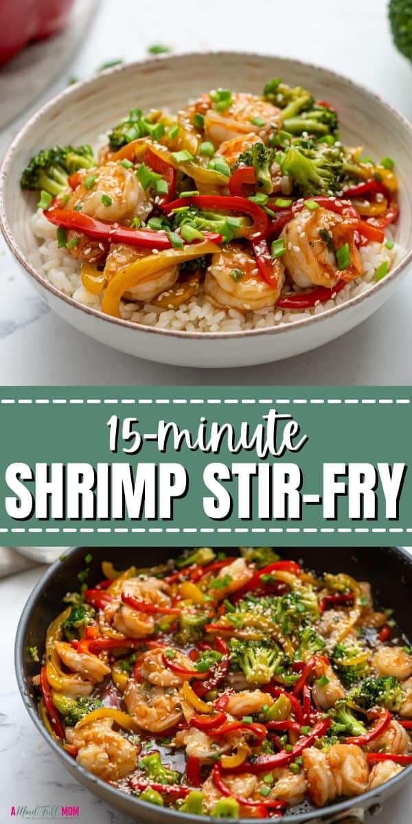 Made with stir-fried shrimp, a medley of fresh veggies, and a ridiculously delicious stir fry sauce, this shrimp stir fry is a quick and easy favorite recipe.