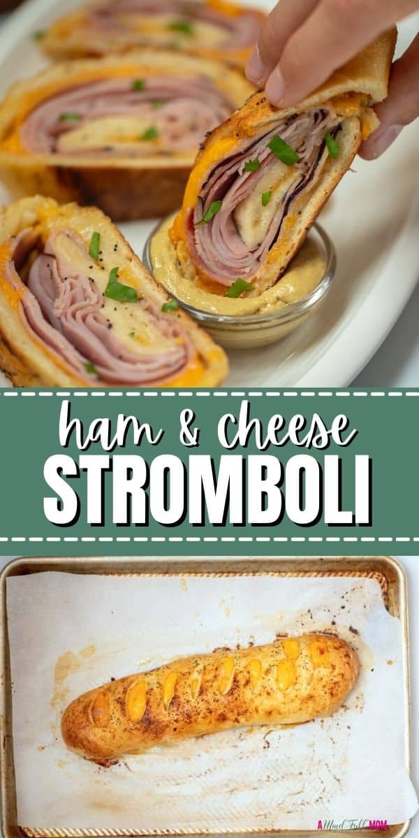 Skip the boring ham sandwich and transform leftover ham into this Ham and Cheese Stromboli! This easy Stromboli Recipe, filled with savory ham and sharp cheese is an incredibly delicious recipe for leftover ham.  It is an easy, yet unbelievably good twist on a classic ham sandwich. 