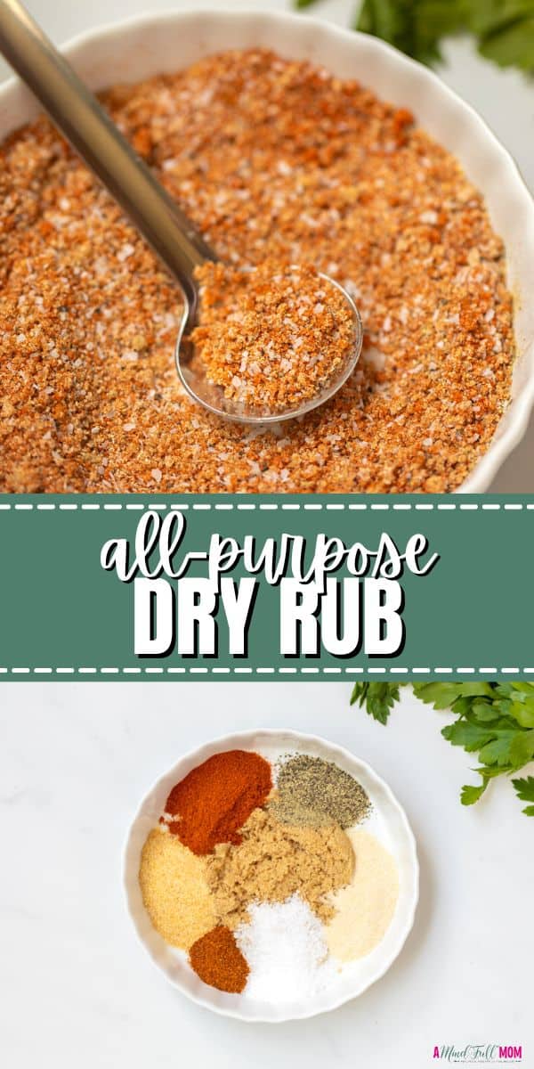 Made with simple ingredients this homemade dry rub is sweet, savory, and spicy and perfect for flavoring meat or vegetables. This all-purpose dry rub recipe adds the perfect flavor to endless dishes, like burgers, steak, pulled pork, BBQ chicken, or ribs! 