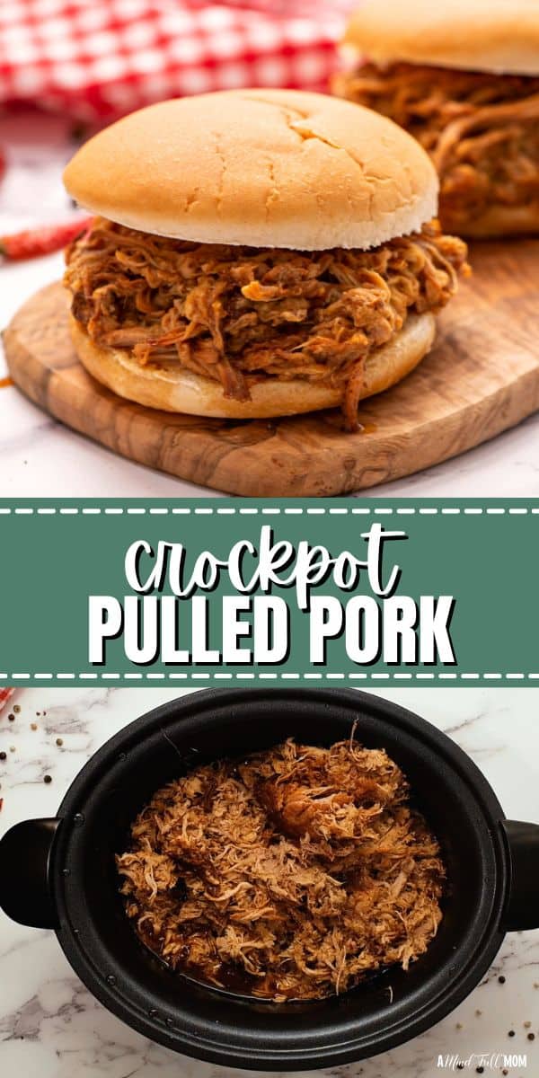 Feed a crowd with this easy recipe for Slow Cooker Pulled Pork! Cooked low and slow and seasoned to perfection, this recipe for Crockpot Pulled Pork delivers tender, flavorful pork with minimal effort and maximum flavor. This is a family-favorite recipe that is perfect for entertaining and can be served in endless ways.