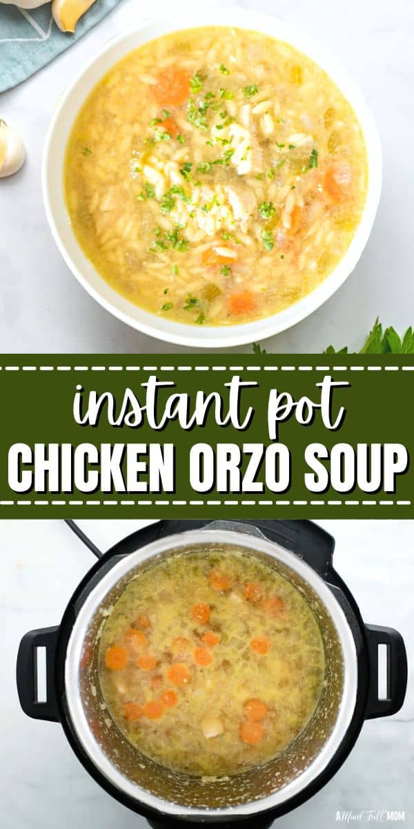 Instant Pot Chicken Orzo Soup is a quick and easy recipe for chicken soup featuring tender chicken and perfectly cooked orzo in a light and bright broth kissed with lemon.