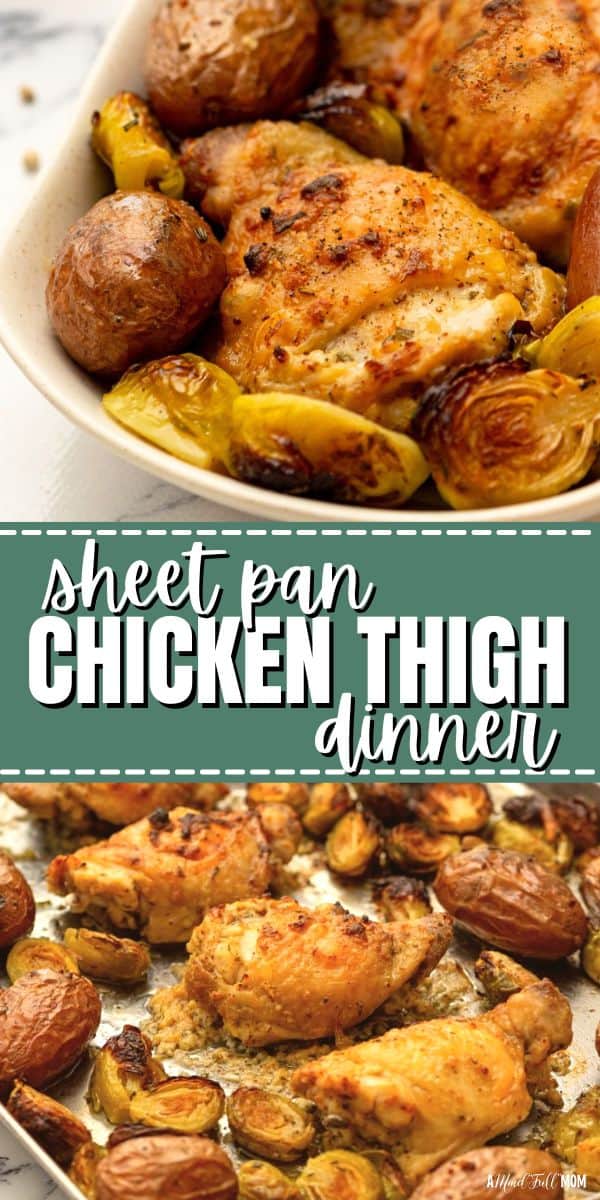 Whether you are looking for a recipe for chicken thighs or in need of an easy family meal, it doesn't get much better than this recipe for Sheet Pan Chicken and Veggies. Sheet Pan Chicken Thighs is an all-in-one, easy dinner recipe featuring richly seasoned juicy chicken thighs and caramelized vegetables. 