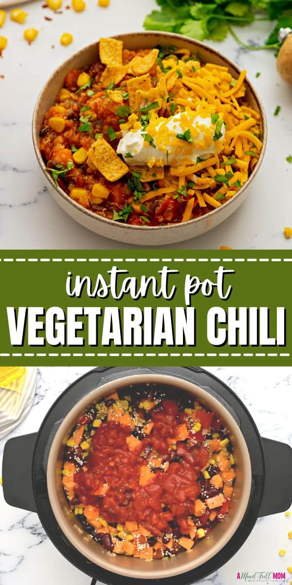 Craving a comforting, hearty meal that won't weigh you down? Grab your Instant Pot and make this Instant Pot Vegetarian Chili. Richly seasoned and packed with nutrient-dense sweet potatoes and protein-rich quinoa, this healthy and hearty Sweet Potato chili can be on your table in just over 30 minutes. Gluten-free and vegan-friendly recipe as well. 