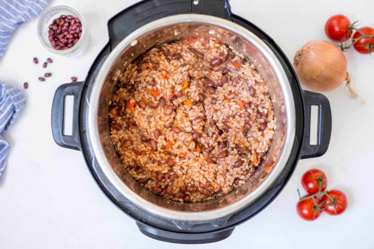 Easy Beans and Rice Recipe  Instant Pot or Slow Cooker Dinner