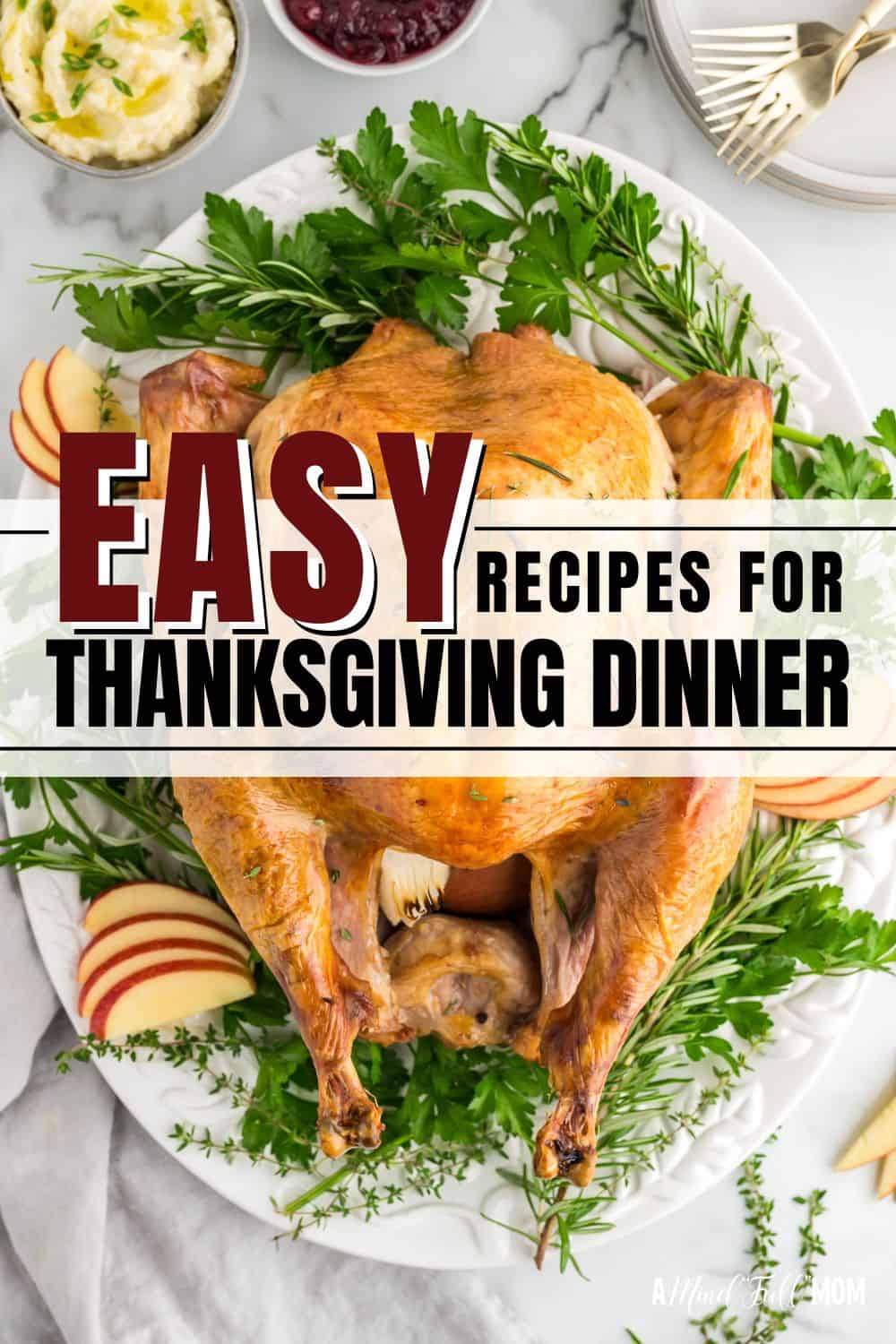 You don't need to be a chef to make a 5-star Thanksgiving Dinner! These Easy Thanksgiving Recipes are impressive, yet easy to make! From perfectly cooked turkey to the easiest mashed potatoes to simple desserts, this collection of Thanksgiving Recipes has it all. 