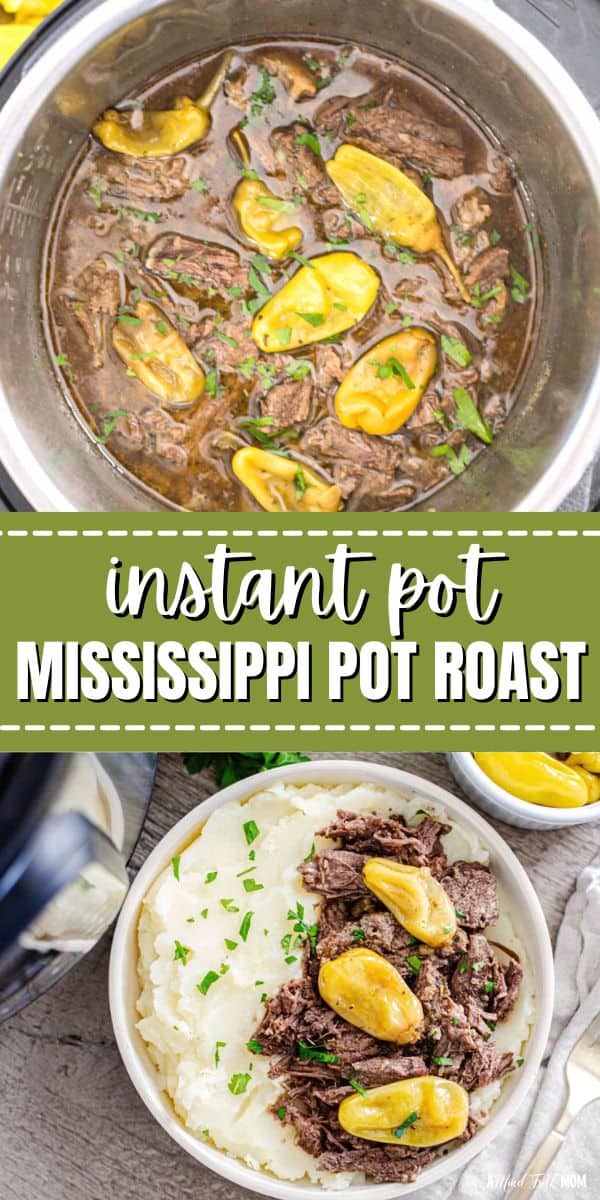 This recipe for Instant Pot Mississippi Pot Roast is made with from-scratch seasoning blends and tangy, zesty pepperoncini peppers to result in a melt-in-your-mouth beef dinner that comes together with ease!