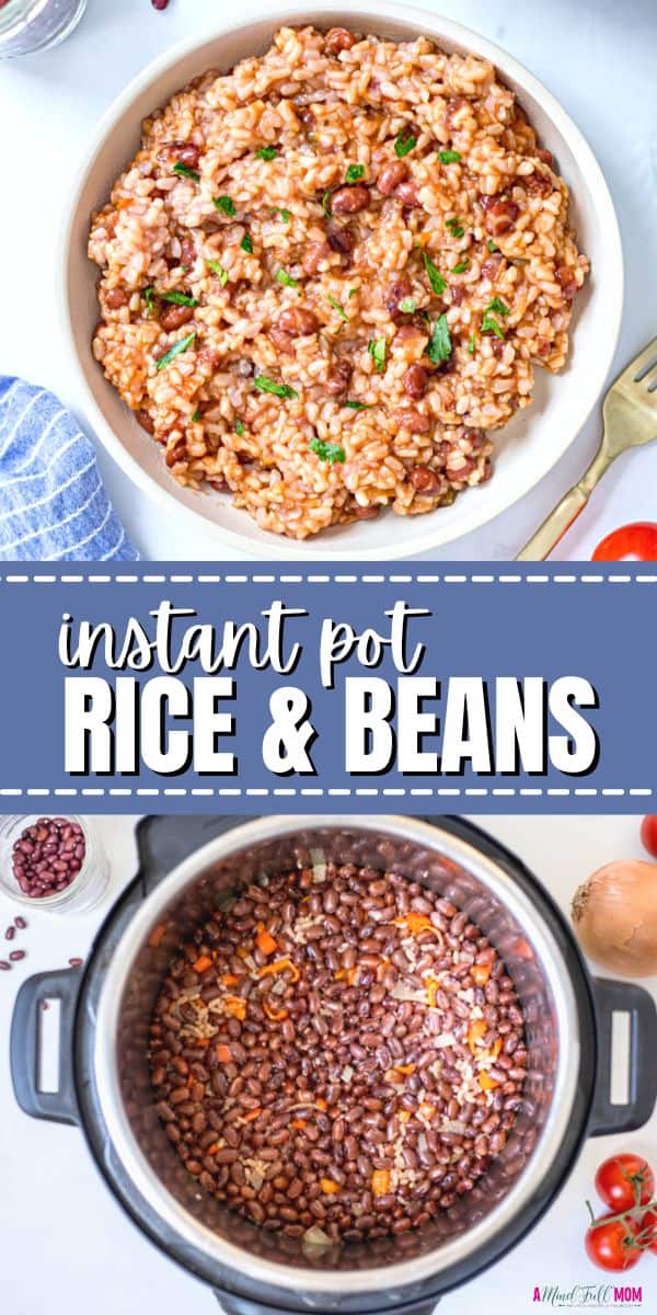 You are going to love this cheap and easy recipe for Instant Pot Rice and Beans! Made with brown rice, dried beans, and a perfect combination of seasonings, the pressure cooker pot works its magic to deliver a wholesome, flavorful, affordable meal.