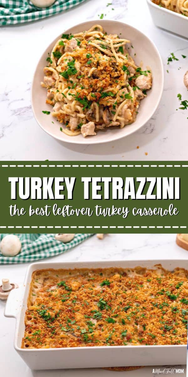 This from-scratch Turkey Tetrazzini recipe is an easy way to turn the leftover turkey from Thanksgiving into a cozy dinner. Made with chunks of turkey and fresh mushrooms folded into a simple homemade creamy sauce, this Turkey Casserole is the perfect recipe for leftover turkey. 