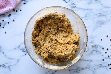 Neiman Marcus Cookie Dough in large bowl.