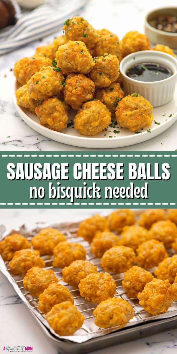 This Sausage Ball Recipe is the perfect easy recipe for a party. Whether served as an irresistible appetizer or as part of  your holiday brunch menu, everyone will love the savory, cheesy flavor of these homemade sausage balls. And you will love how easy this recipe is to make! 